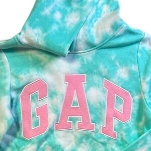 GAP Kids XL (12) Tie Dye Hoodie‎ Sweatshirt Pullover Pink Blue White J2